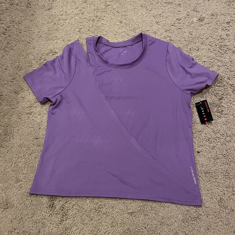 Funky  cold shoulder workout top